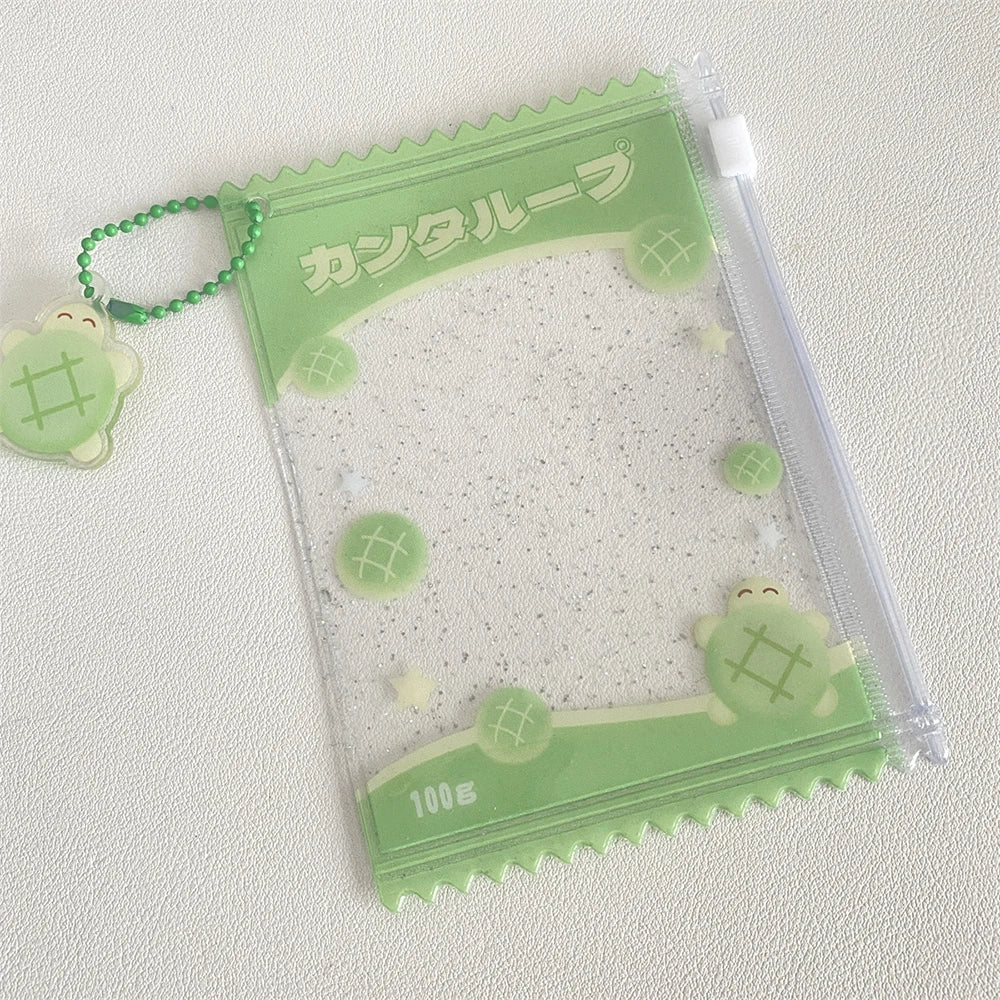 INS Transparent Candy Bag Badge Holder Korean Photocard Holder Display Bag Pendant Idol Photo Card Protective Cover Card Holder