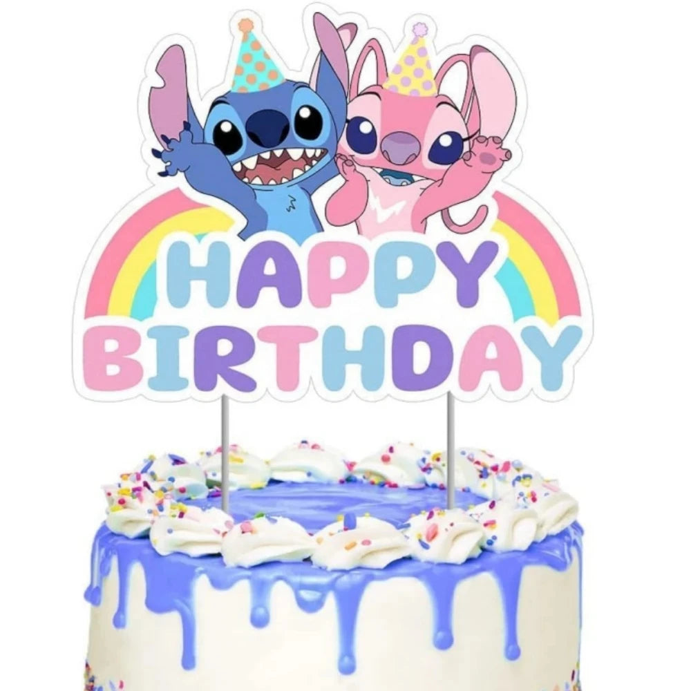 Disney Lilo and Stitch Birthday Cake Topper Decoration - Smarsty