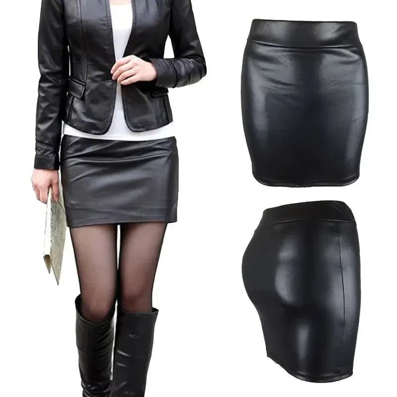Women Summer Mini Skirts High-waist Slim Fittness Hip Pencil Skirts Vintage Bodycon Skirt Sexy Clubwear Ladies Office Clothing - Smarsty