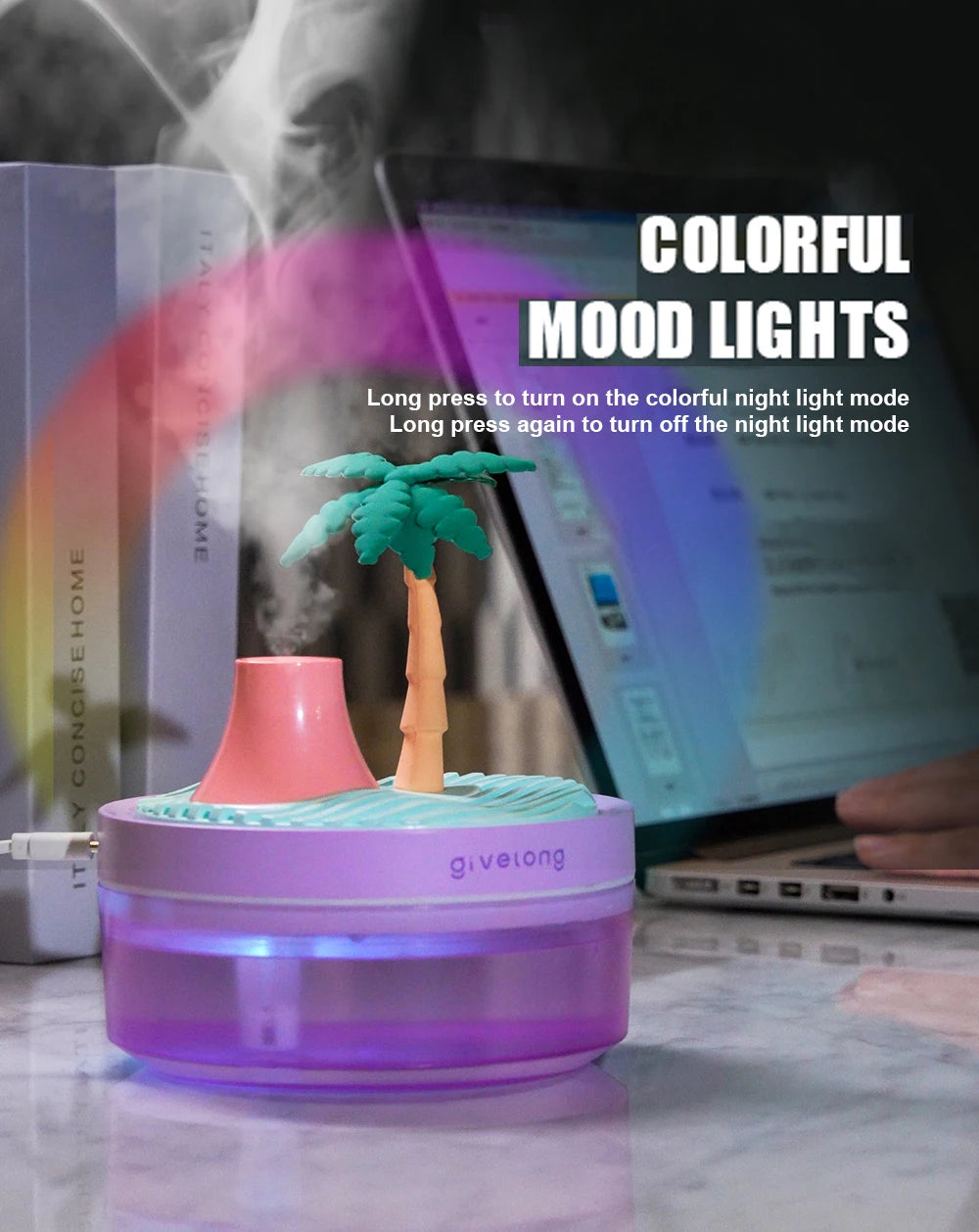 Silent Desktop USB Humidifier for Aromatherapy and Hydration - Smarsty