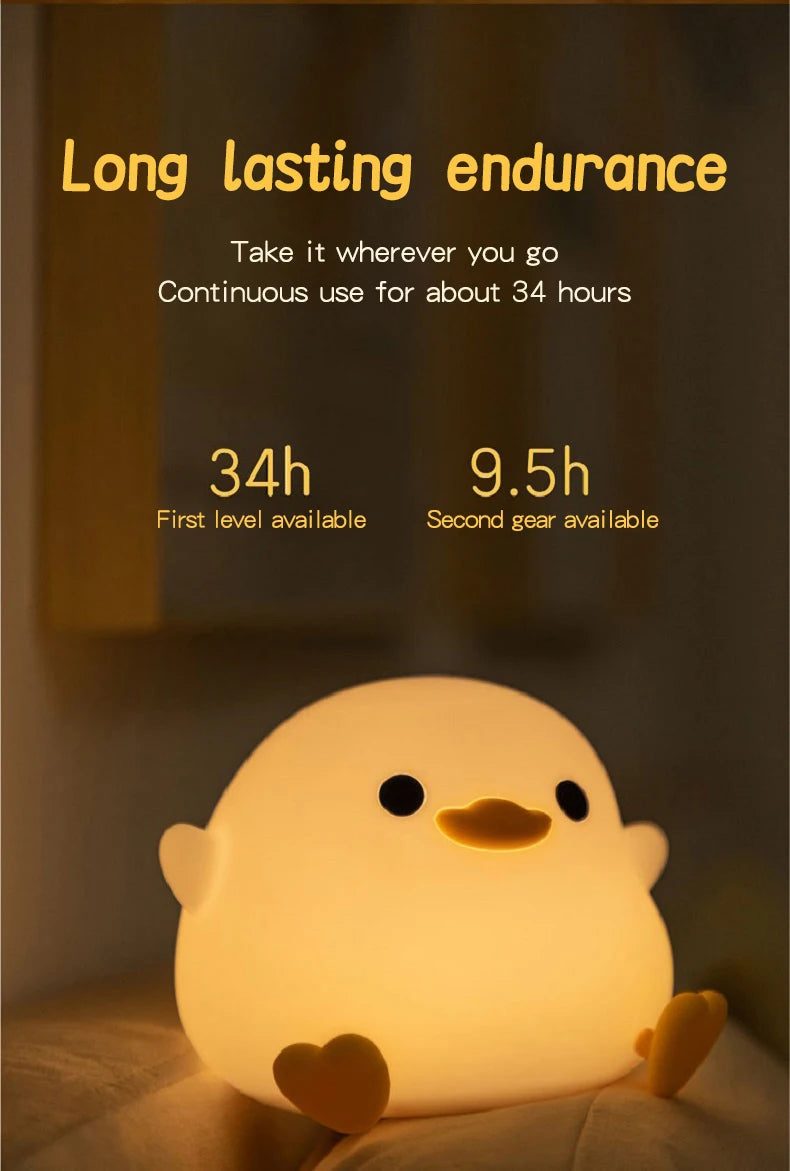 Soft Light Doudou Duck Night Light for Kids - Smarsty