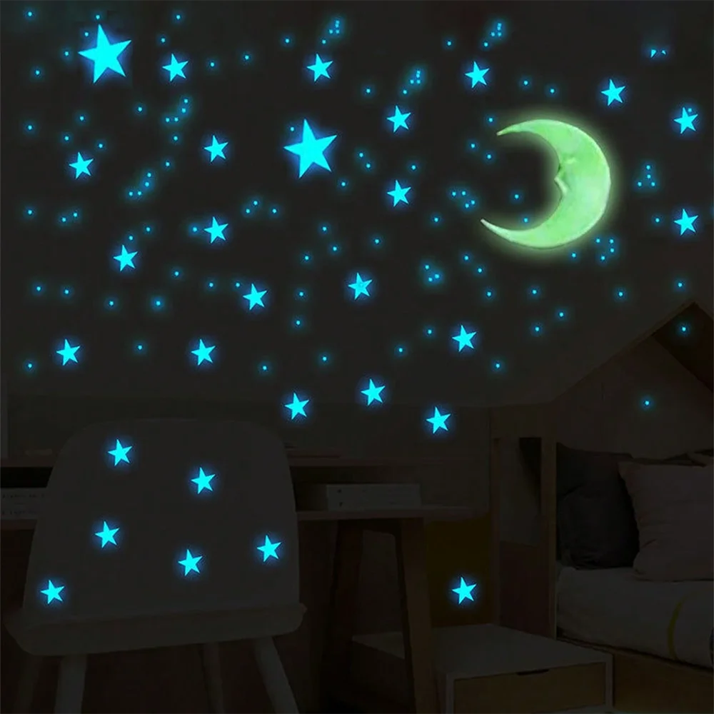 Glow in The Dark Star Wall Stickers for Kids Bedrooms - Smarsty