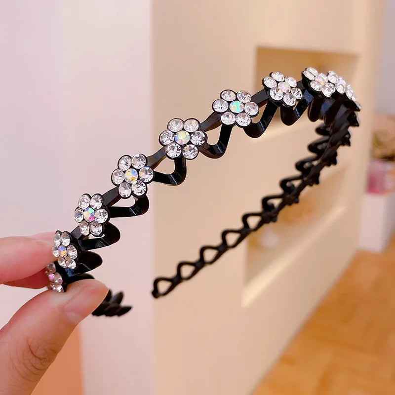 Non Slip Rhinestone Headbands With Secure Wave Grip - Smarsty