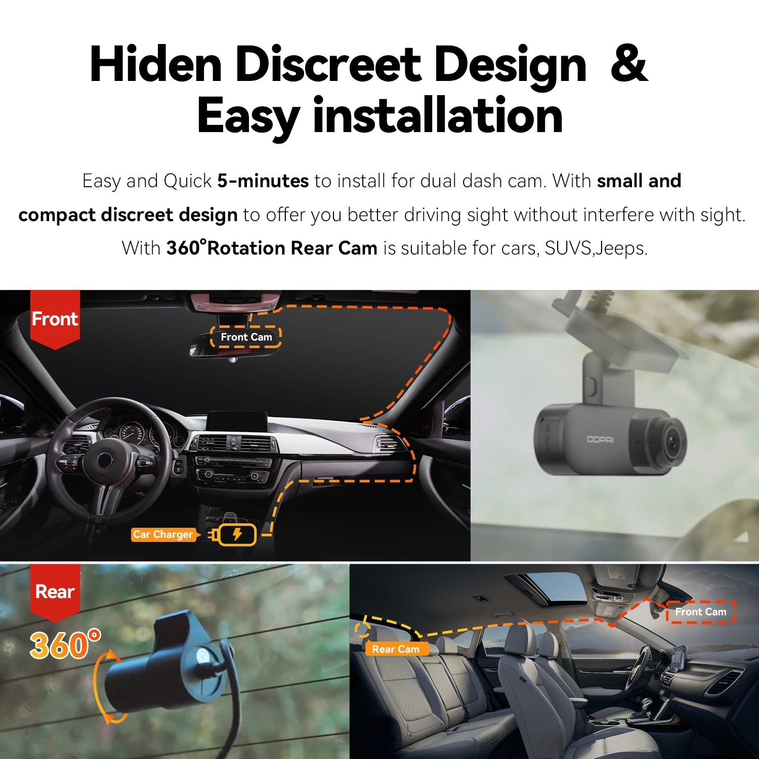 2.5K Dash Camera With WiFi Smart Connect And Recording - Smarsty