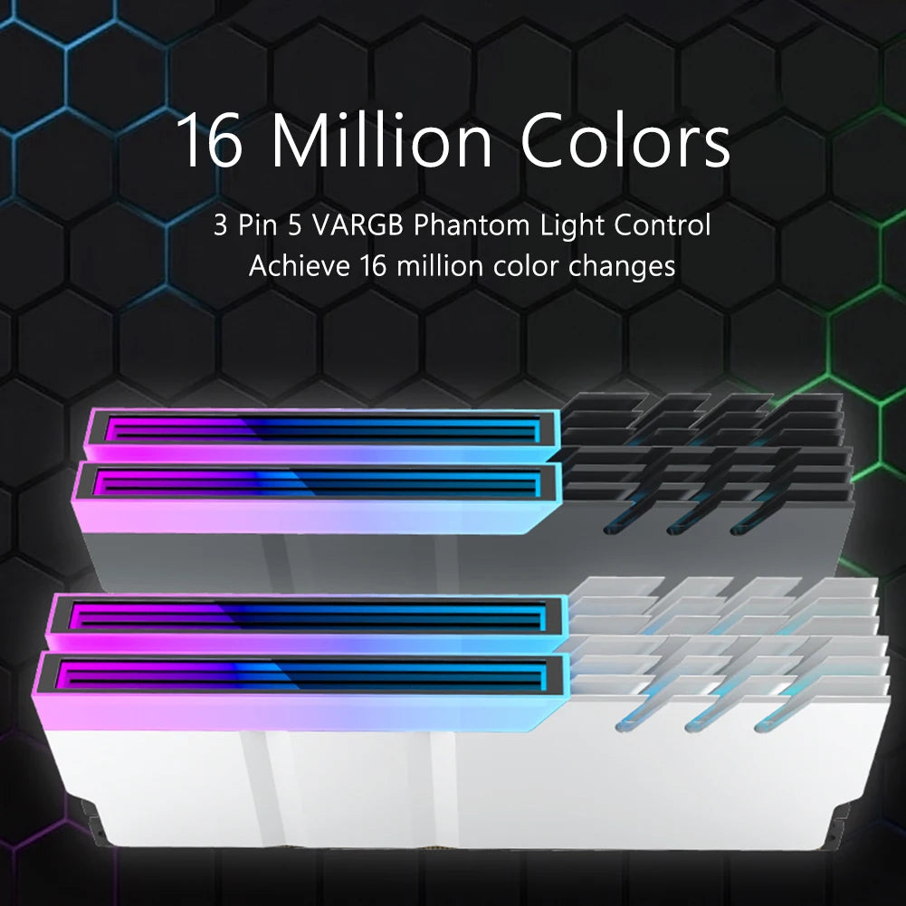 Memory Module Heatsink DDR4 DDR5 Ram Cooling Heat Sink 5V 3PIN ARGB AURA Sync Aluminum Alloy Heat-resistance for Computer
