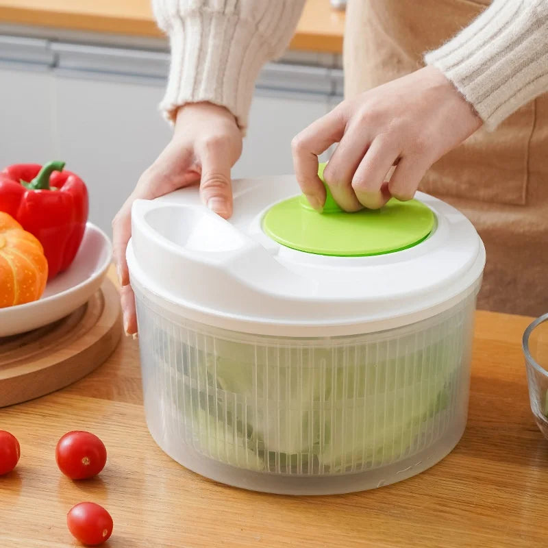 Multifunctional Household Manual Vegetable Dehydrator - Salad Spinner with Fruit, Lettuce Drain Basket | Home Kitchen Gadgets by Smarsty