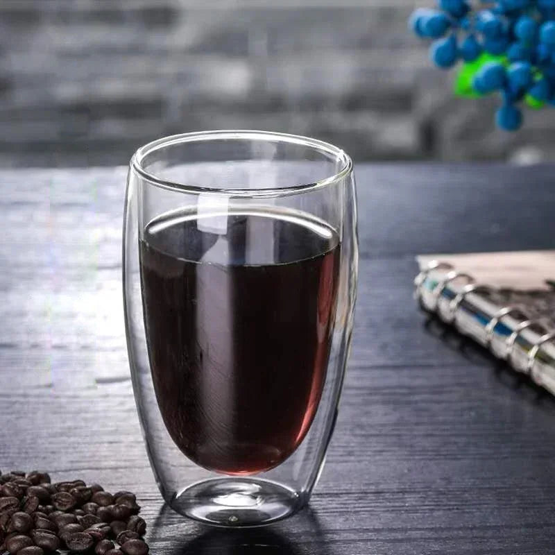 Double Bottom Thermal Glass Coffee Cup Set - Smarsty