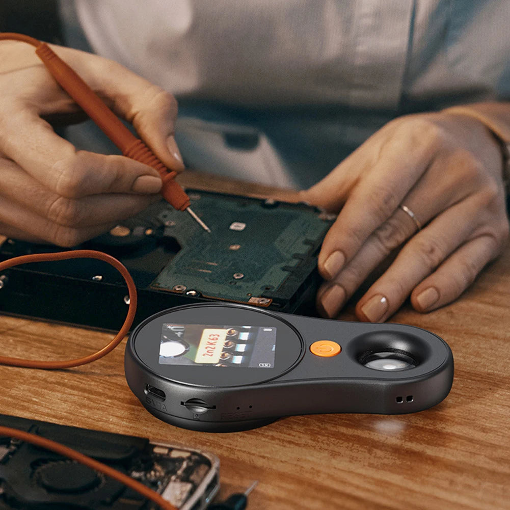 500X Digital Handheld Microscope 2 Inch IPS Screen Electronic Coin Magnifier Portable Microscope Camera for Jewelry Watch Repair