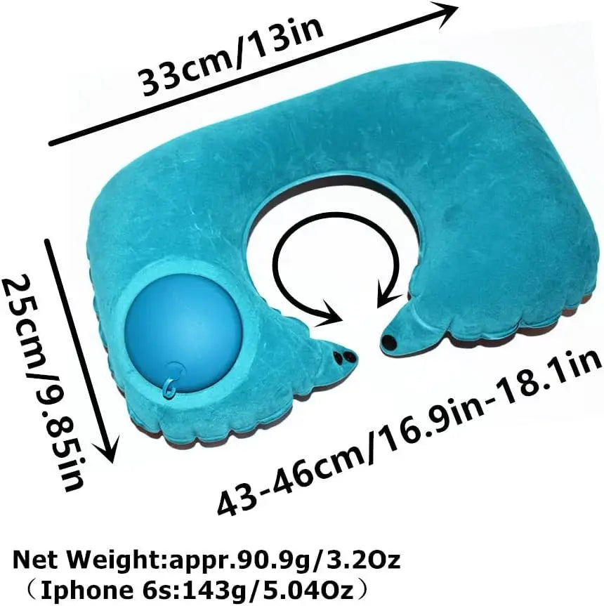 Portable Inflatable Travel Neck Pillow for Comfort - Smarsty