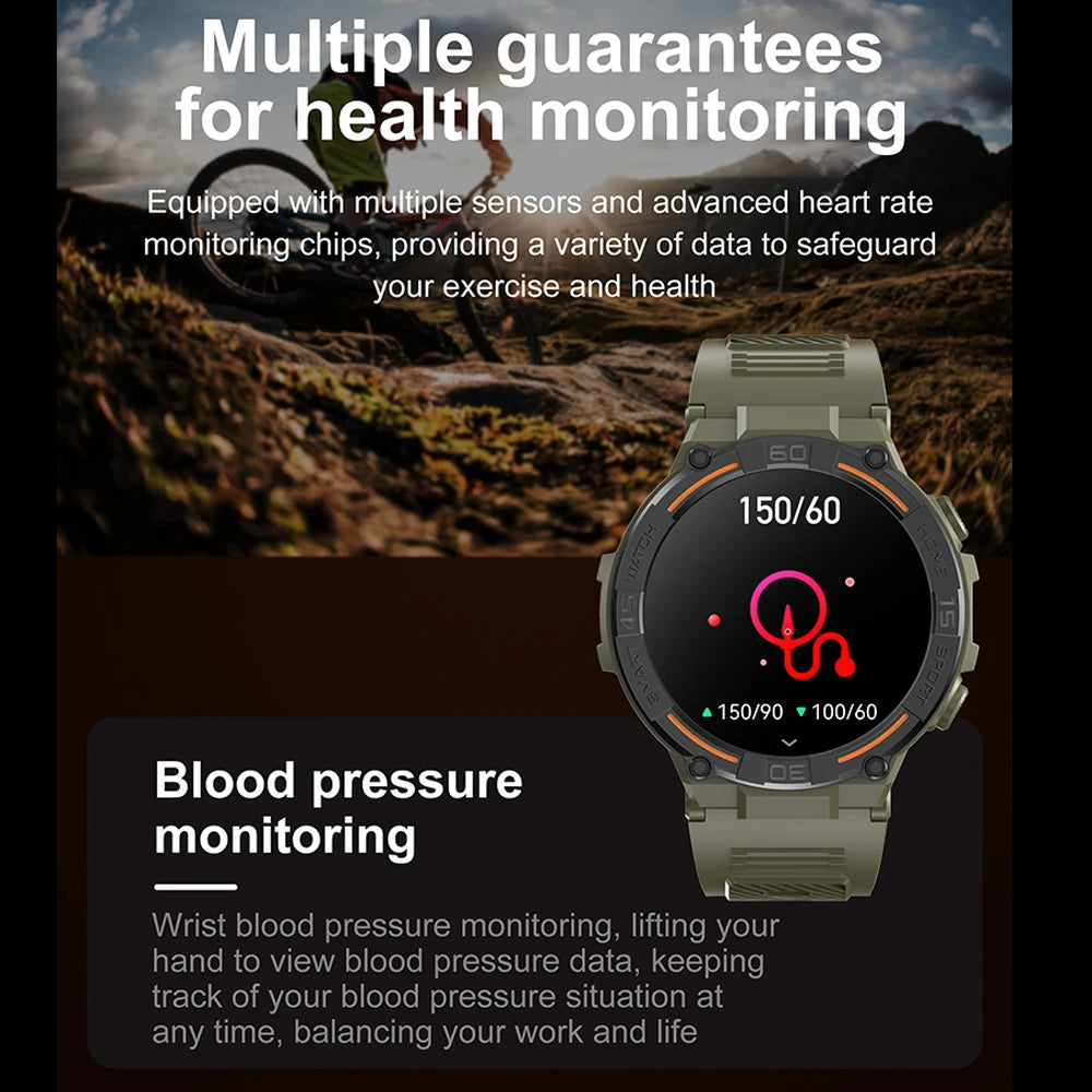 Military Smartwatch for Men with Health Monitoring Features - Smarsty