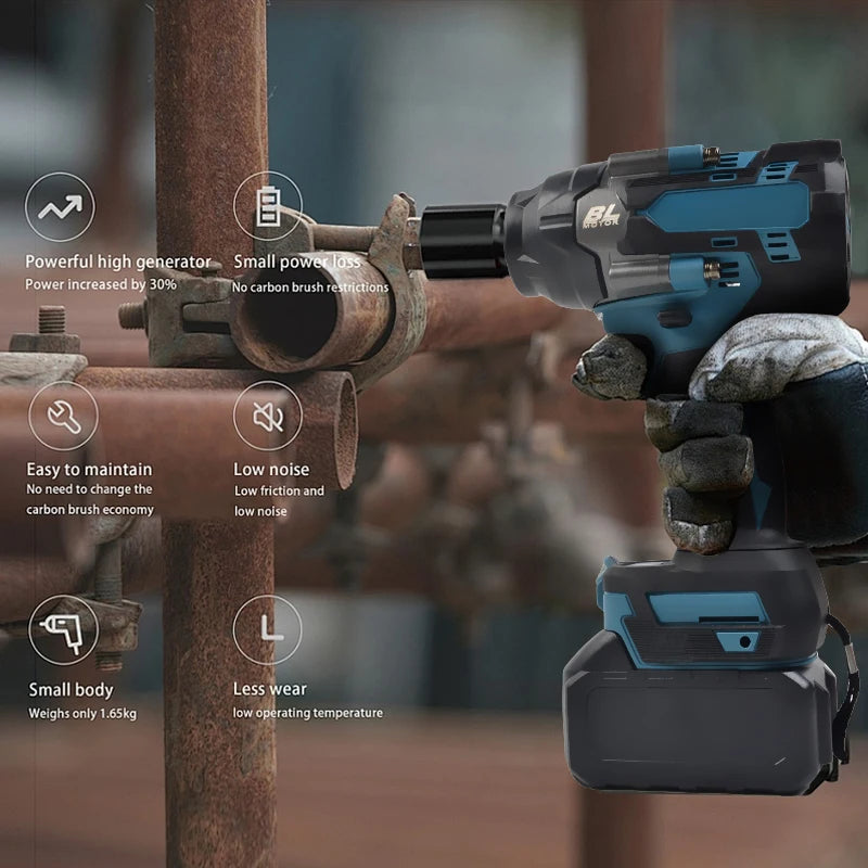1200N.M Torque Brushless Electric Impact Wrench Cordless Power Tool - Smarsty