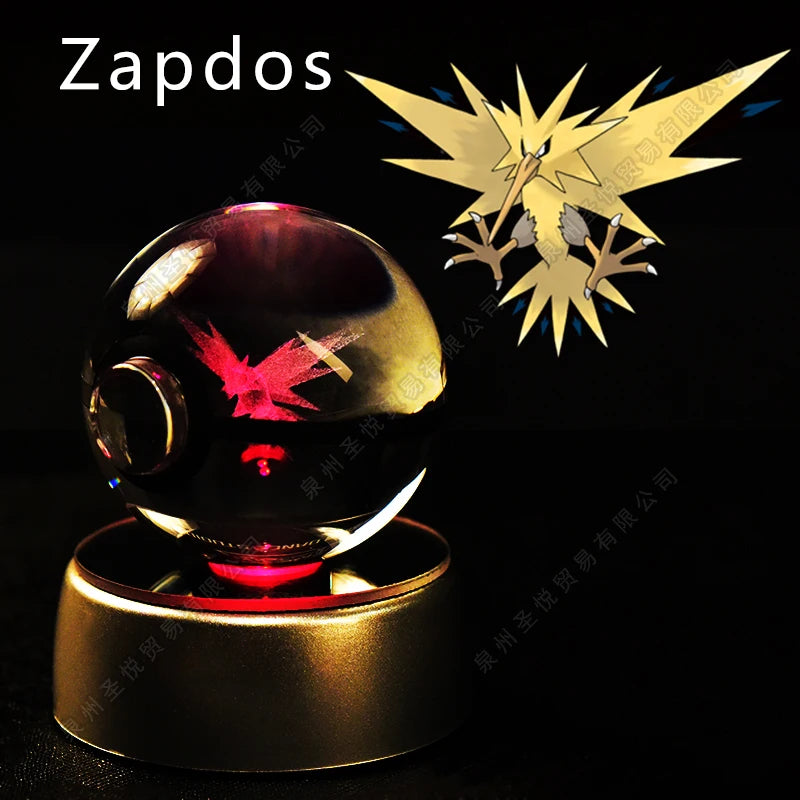 3D Pokemon Crystal Ball Night Light Lamp - Smarsty
