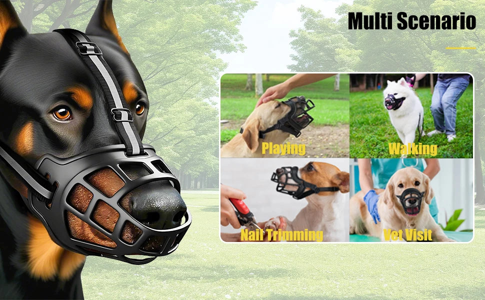 Reflective Dog Muzzle for Safe and Comfortable Use - Smarsty