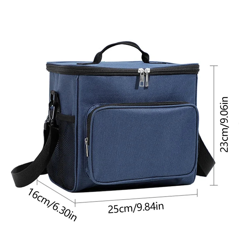 Insulated Portable Lunch Bag With Adjustable Shoulder Strap - Smarsty