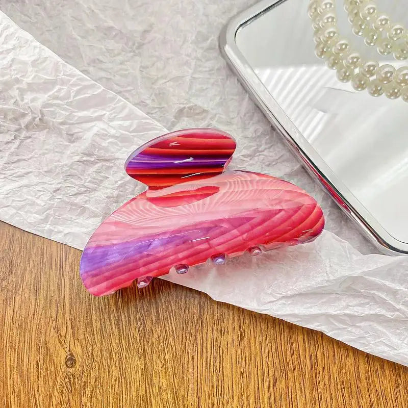 Vintage Floral Hair Claw Clip Elegant Colorful Design - Smarsty