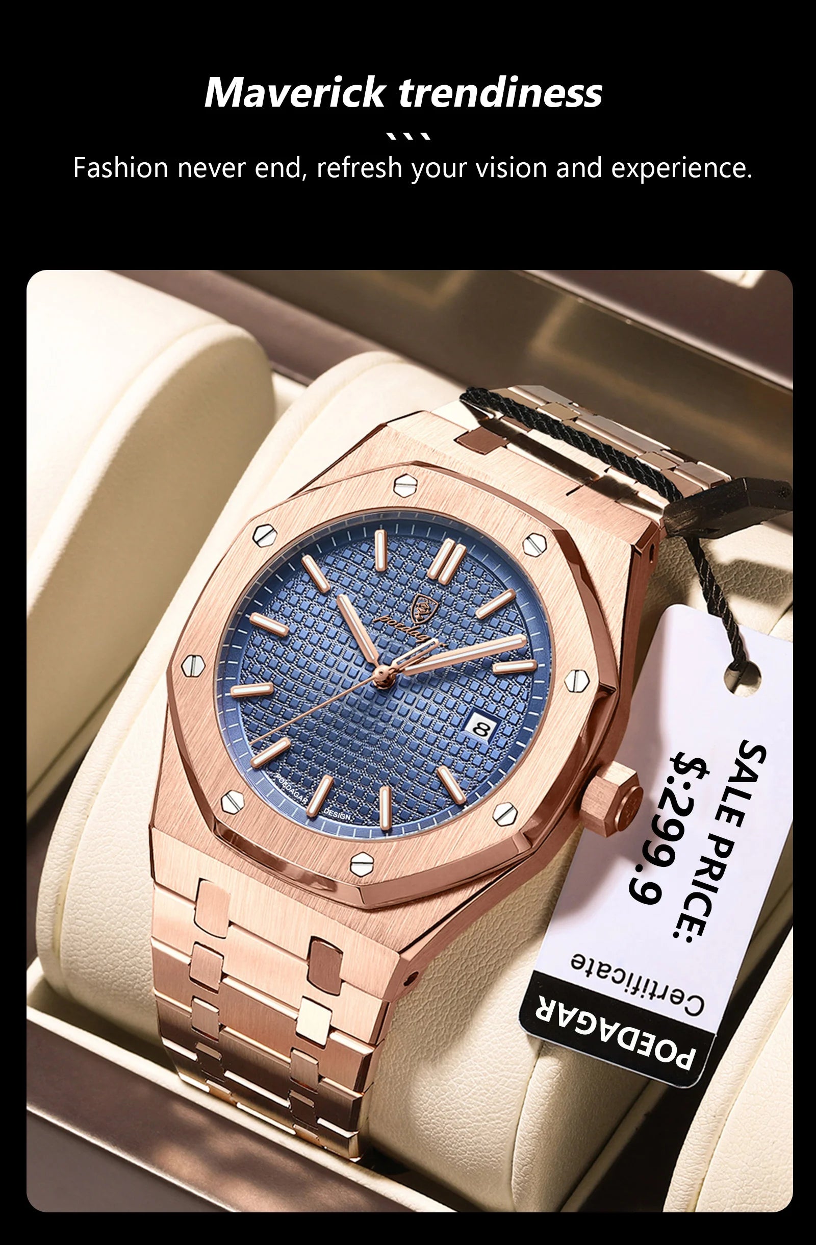 Luxury Waterproof Quartz Wristwatch for Men - Smarsty