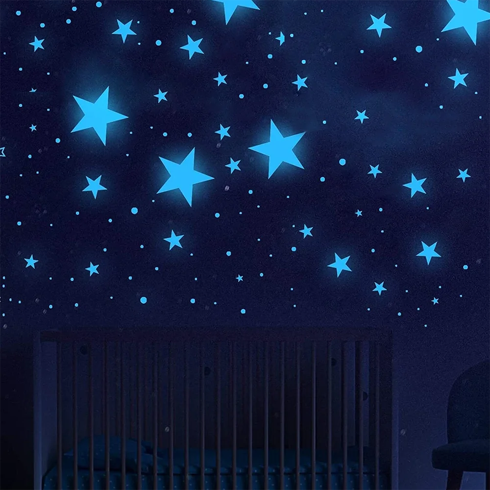 Glow in The Dark Star Wall Stickers for Kids Bedrooms - Smarsty
