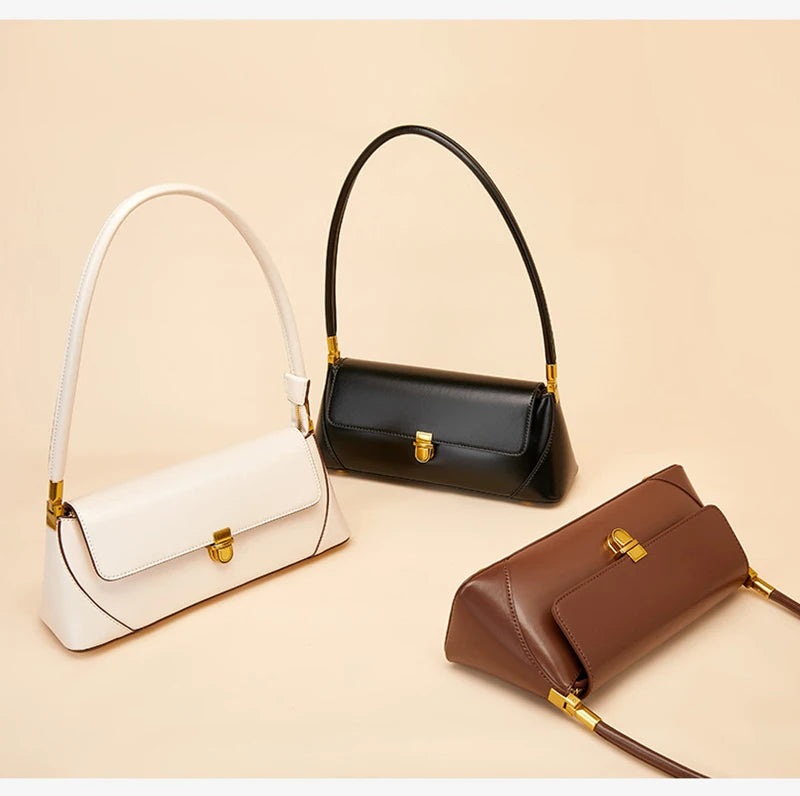 Lux Baguette Bag For Women Genuine Leather Shoulder - Smarsty