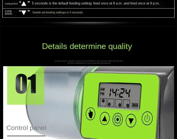 Automatic Fish Tank Feeder with Intelligent Timing Feature - Smarsty