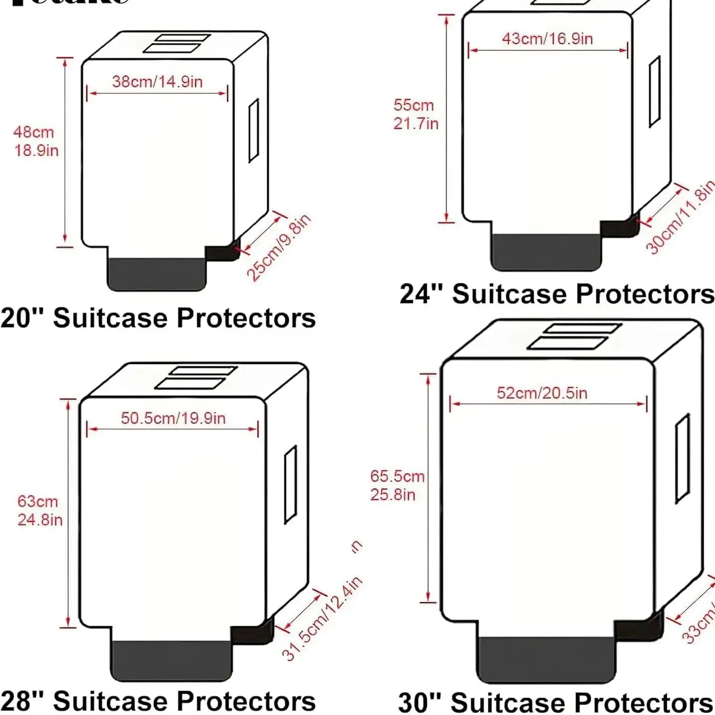 Transparent Pvc Luggage Protective Cover Wheeled Luggage Protective Cover Wear-Resistant Outer Cover Transparent Protective - Smarsty