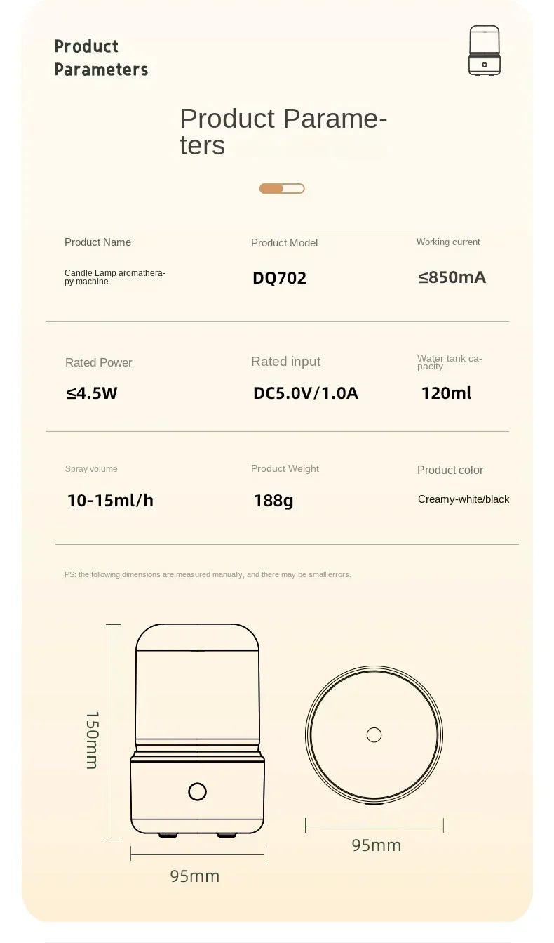 Candlelight Aromatherapy Humidifier for Home Office - Smarsty