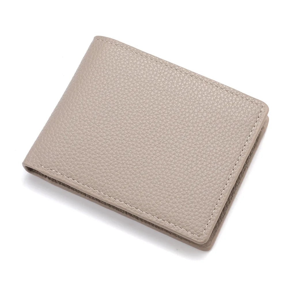 2025 New Wallet Men Short Dollar Clip Zipper Simple Soft Leather Lightweight - Smarsty