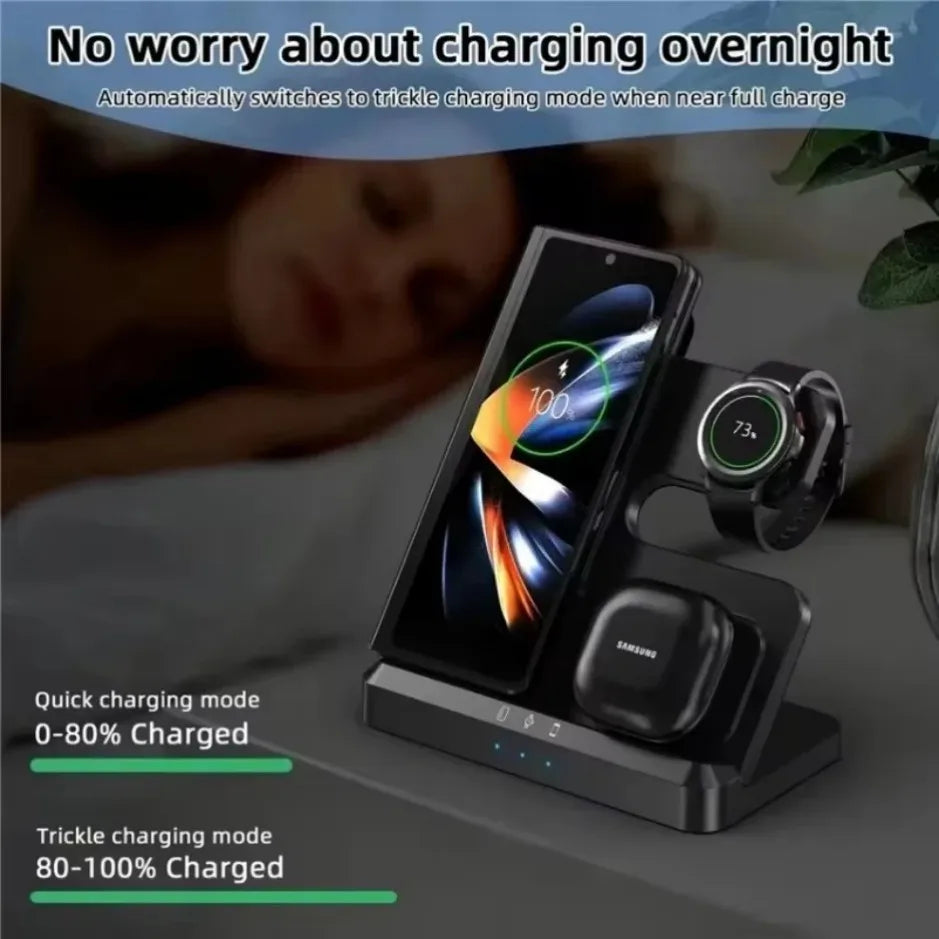3 In 1 Magnetic Wireless Charger For Phone Watch Earbuds - Smarsty