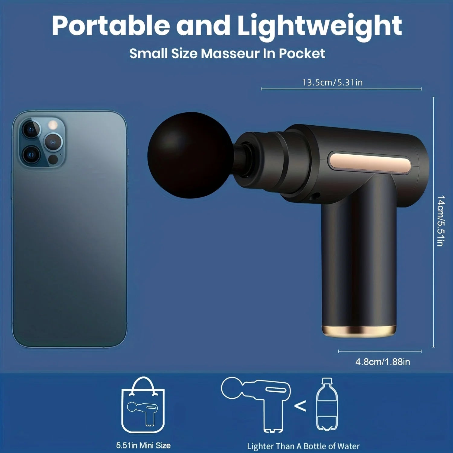 Portable Vibration Massage Gun for Deep Muscle Relaxation - Smarsty