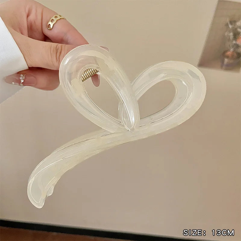 13cm Large Hair Clip For Thick Hair Strong Hold Transparent - Smarsty