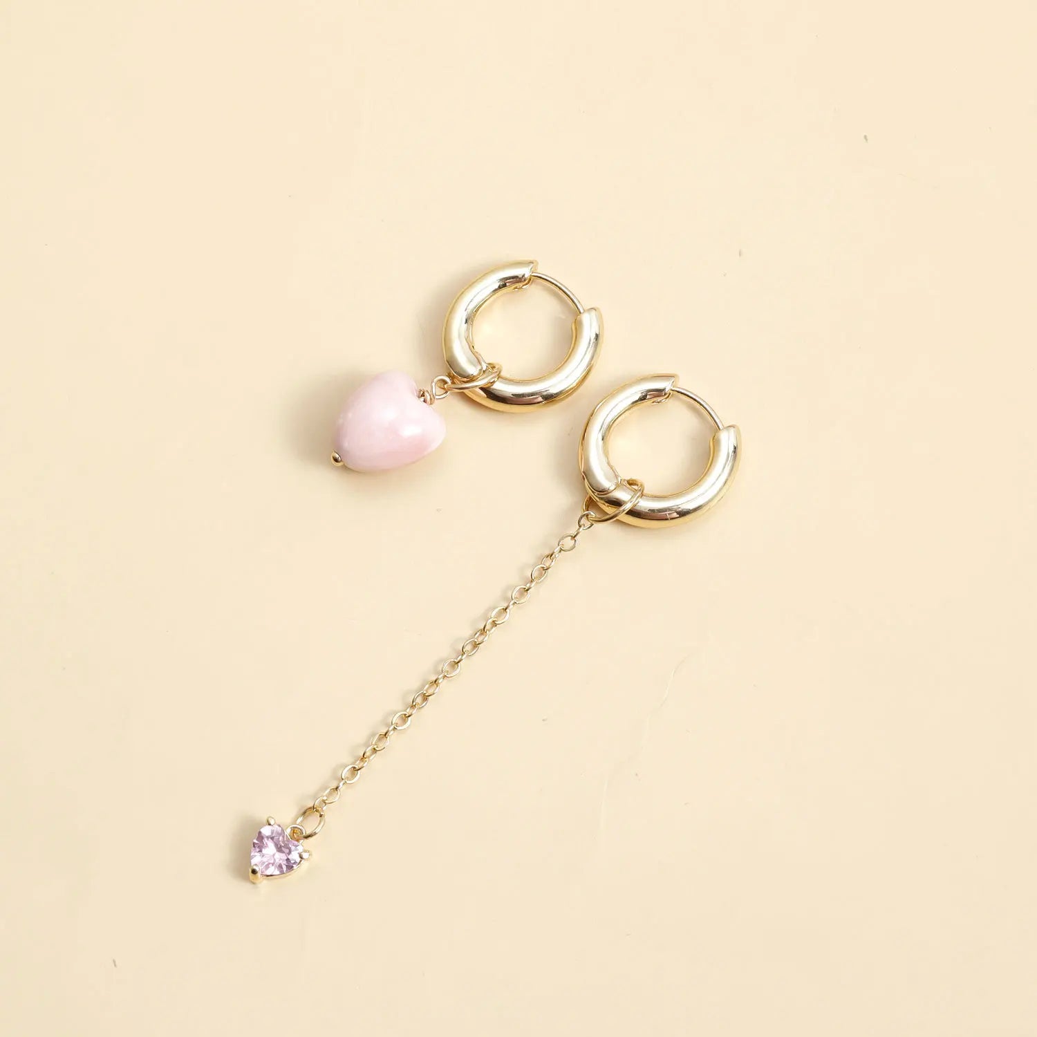Heart-Shaped Tassel Earrings for Women Stylish Asymmetric Design - Smarsty