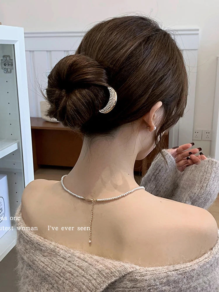 Korean Pearl Hairpins for Elegant Bun Styling - Smarsty