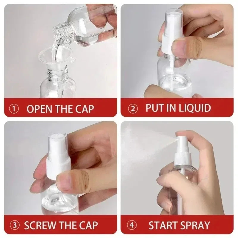 Refillable Clear Plastic Spray Bottles for Travel - Smarsty