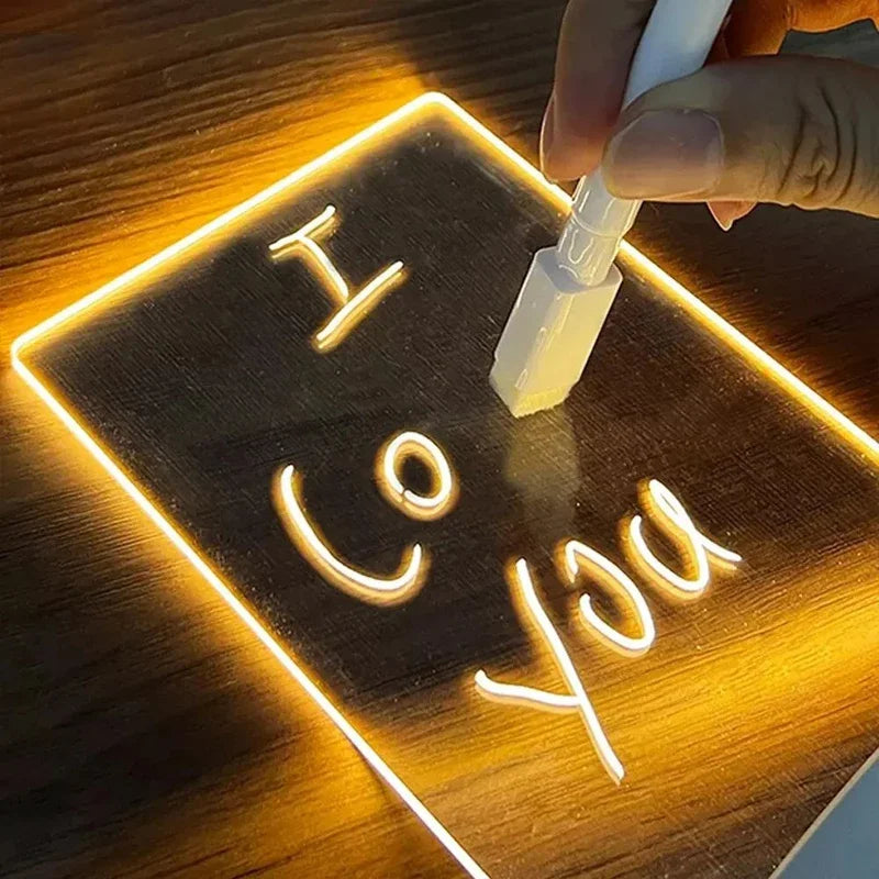 DIY Notepad LED Drawing Board With Erasable Pen - Smarsty