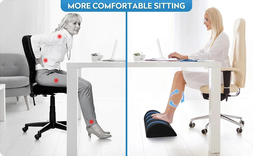 Ergonomic Memory Foam Foot Rest for Desk Comfort - Smarsty