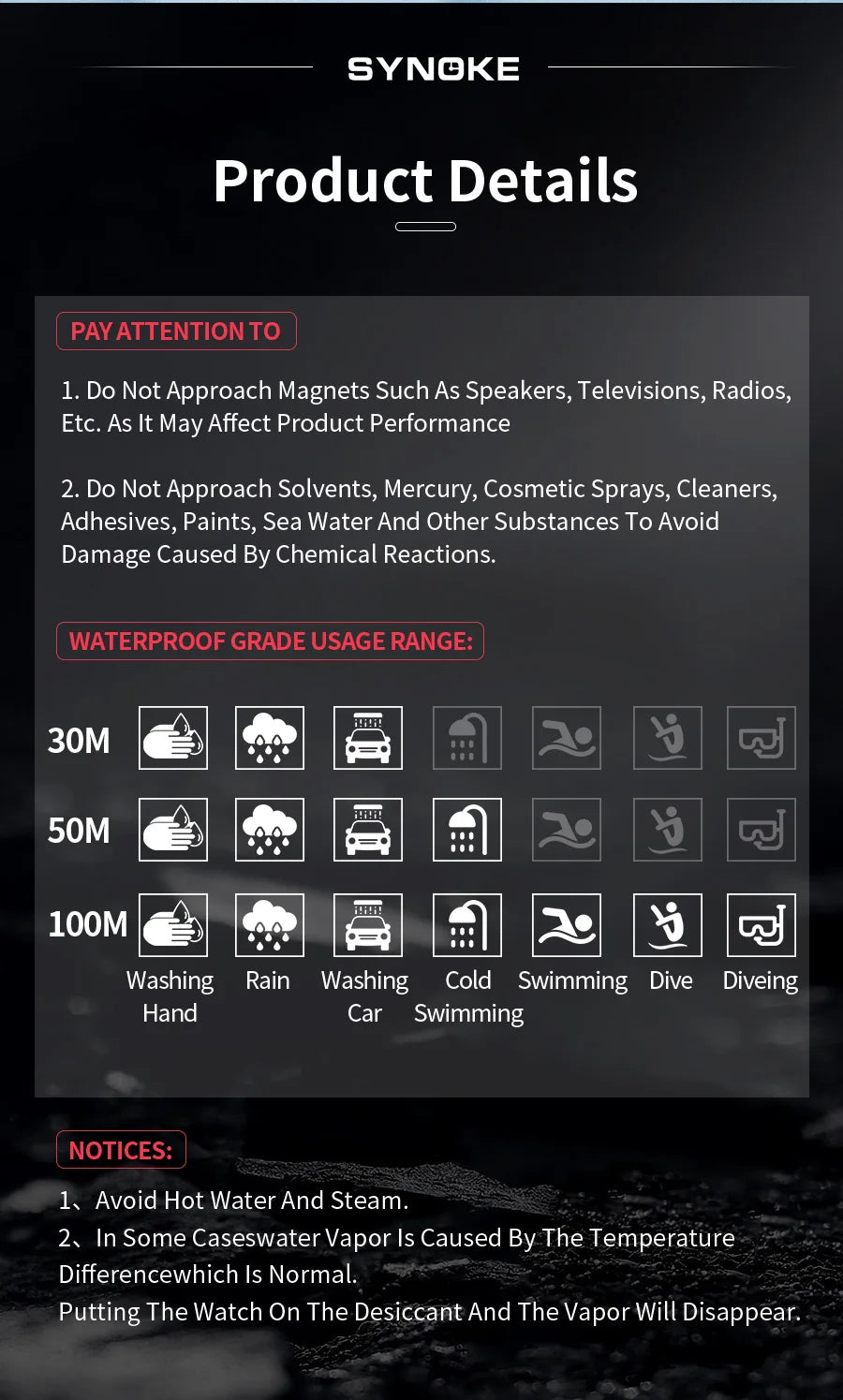 Waterproof Outdoor Sport Watch for Men with LED Display - Smarsty