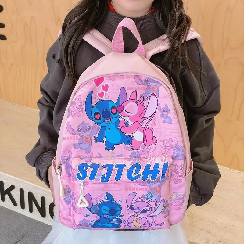 Stitch Print Nylon Daypack Ideal For Kids Travel And School - Smarsty