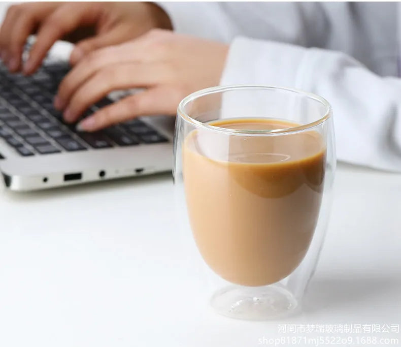 Heat Resistant Double Wall Glass Cup for Coffee and Beer - Smarsty