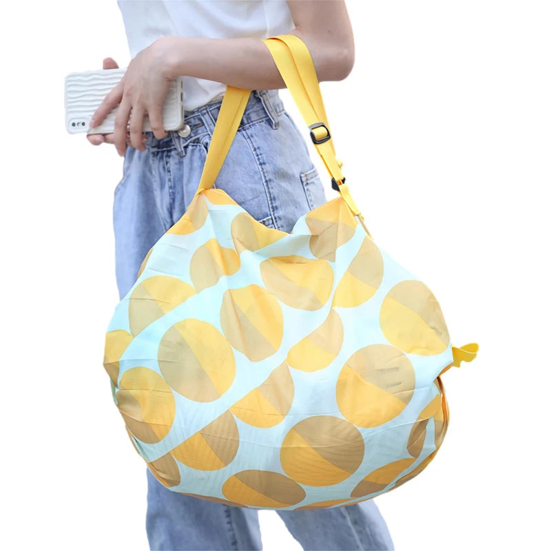 Foldable Waterproof Shopping Bag Portable Travel Tote - Smarsty