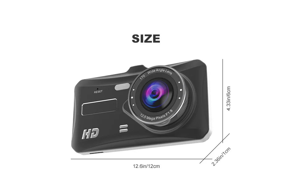 1080P Dash Cam With Night Vision Front And Rear Recording - Smarsty