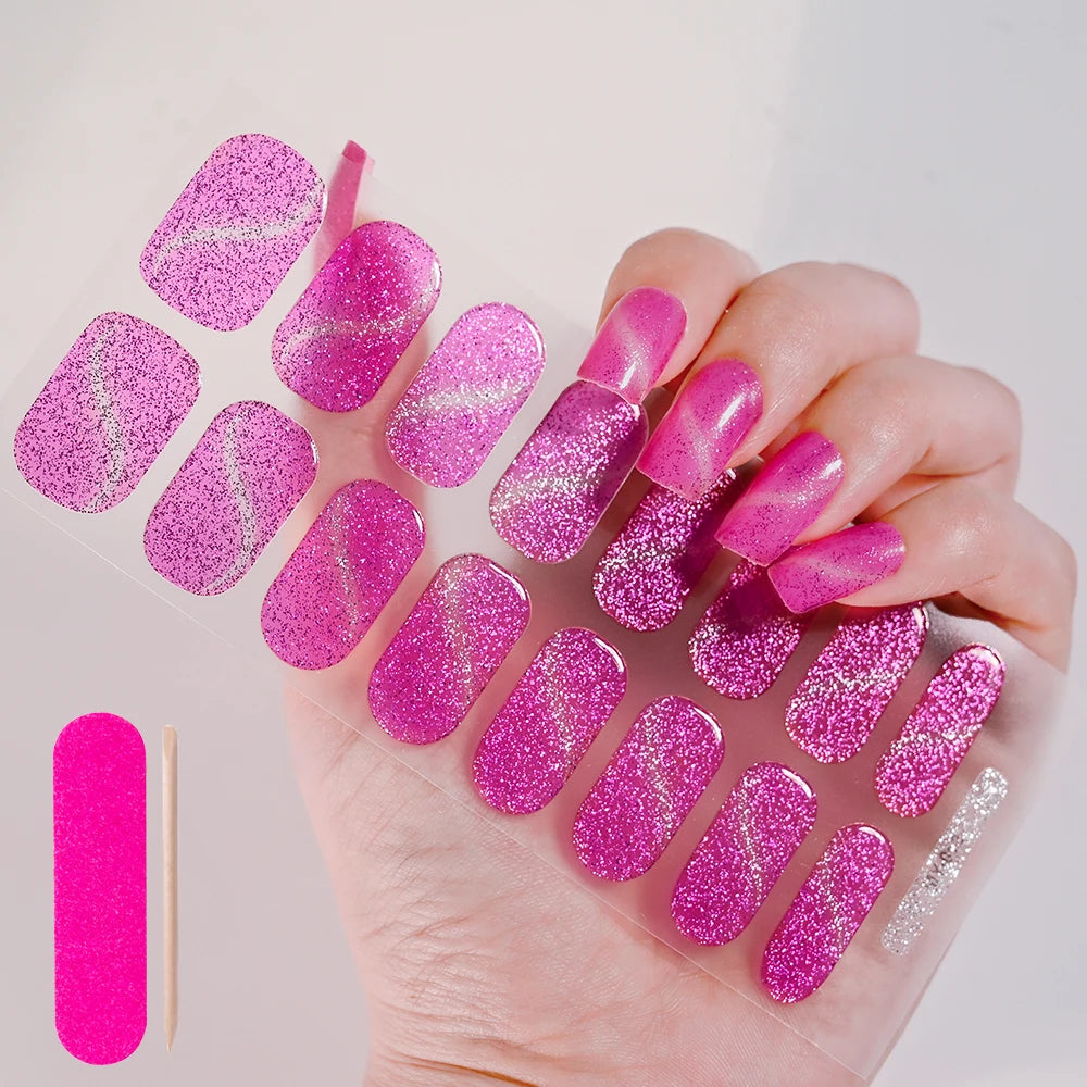 Long-Lasting Semi-Cured Gel Nail Stickers for Easy Application - Smarsty