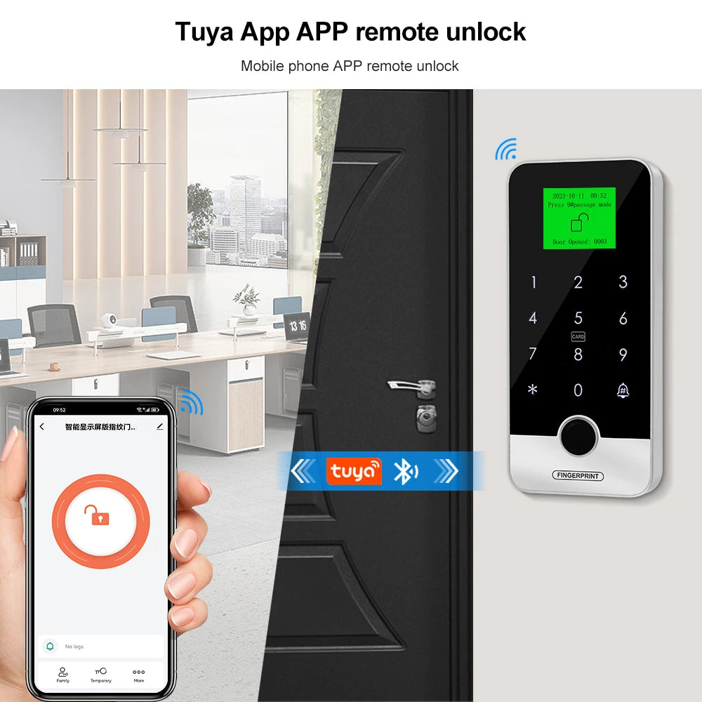 Waterproof Bluetooth Fingerprint Access Control Keypad - Smarsty