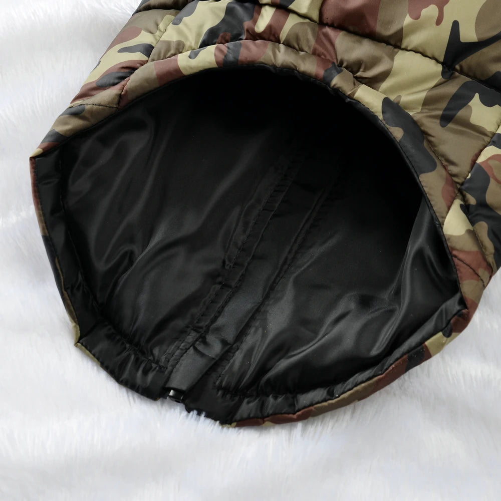 Waterproof Winter Dog Coat with Camouflage Print - Smarsty