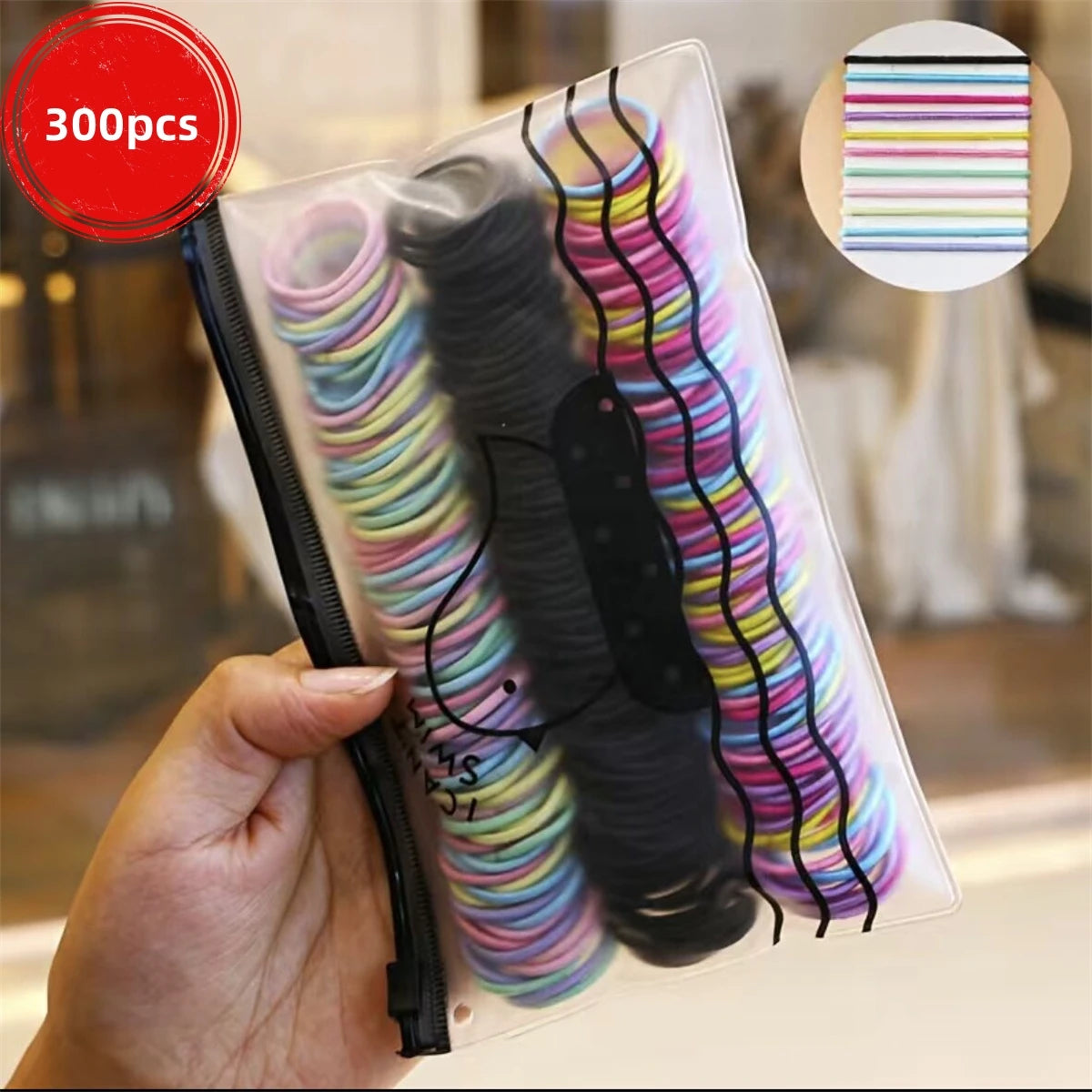 Cute Kids Hair Ties Colorful Elastic Set No Metal Seam - Smarsty
