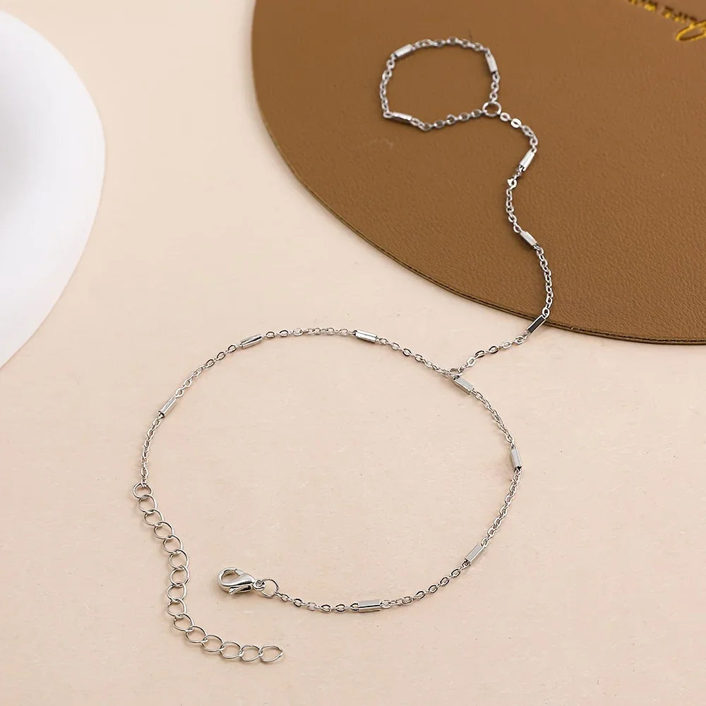 Women's Summer Minimalist Finger Ring Bracelet - Smarsty