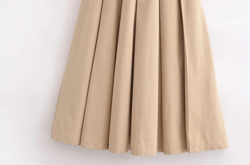 MUJER 2025 Woman Dresses Belt Pleated Midi Dress Women Sleeveless Summer Dress Woman Knitted Party Dresses for Women Sundress - Smarsty