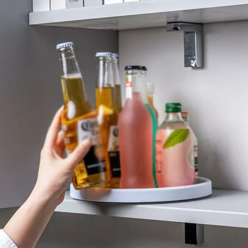 360 Degree Rotating Spice Organizer Non-Slip Turntable Shelf Storage Tray for Kitchen Cabinet Condiment Pantry Space Saver by Smarsty