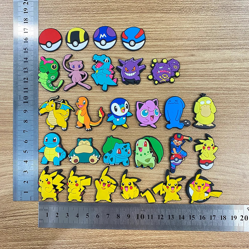 VC Decoration Buckle DinMINISO Pokemon Shoe Charms Posaur Sandals Accessories Male and Female Children Gifts