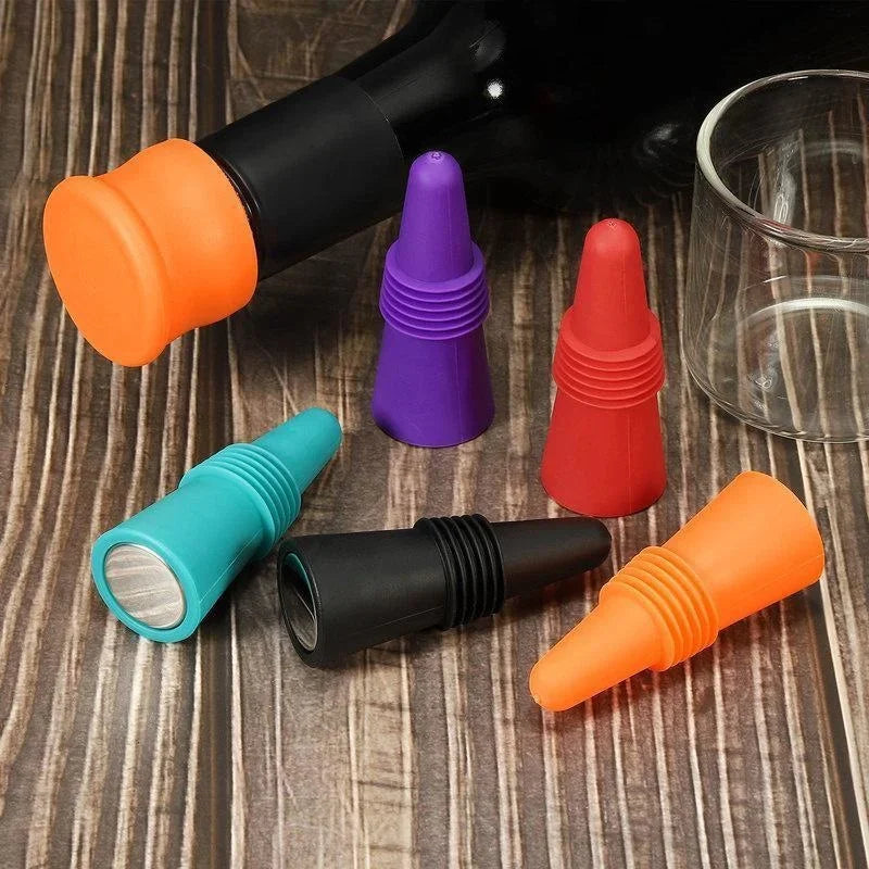 Silicone Wine Bottle Stopper Set for Leak Proof Sealing - Smarsty