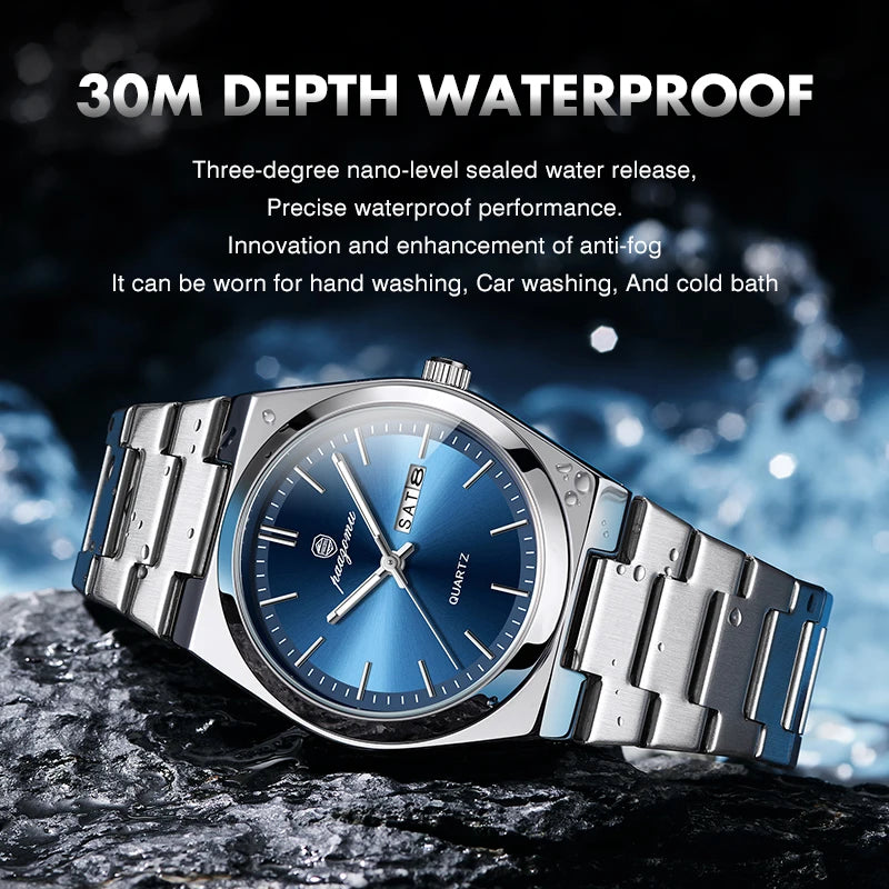 Luxury Waterproof Quartz Men's Watch with Luminous Features - Smarsty