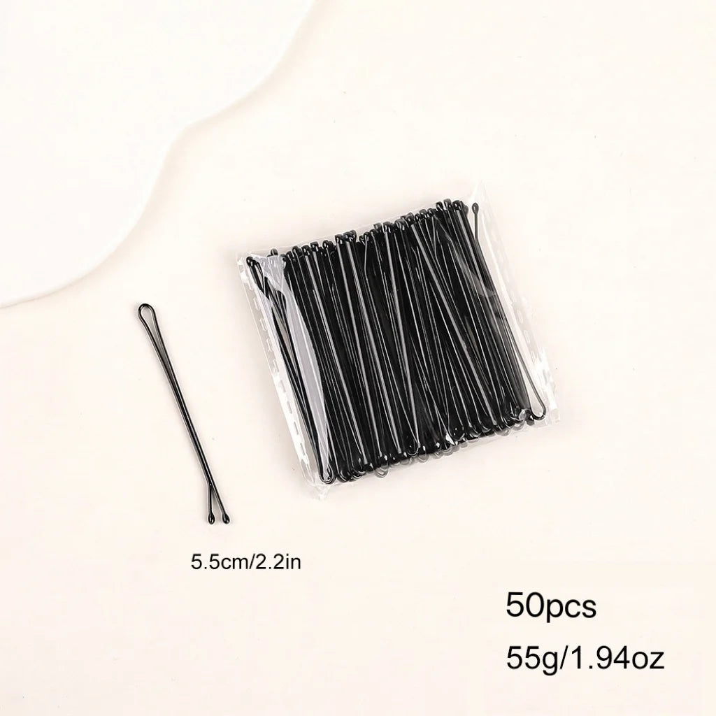 100Pc Bobby Pins Black Secure Hold Salon Hair Kit Set - Smarsty